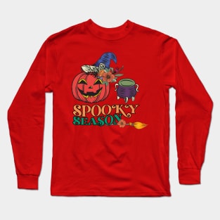 Groovy Spooky Season- Retro Halloween Design Long Sleeve T-Shirt